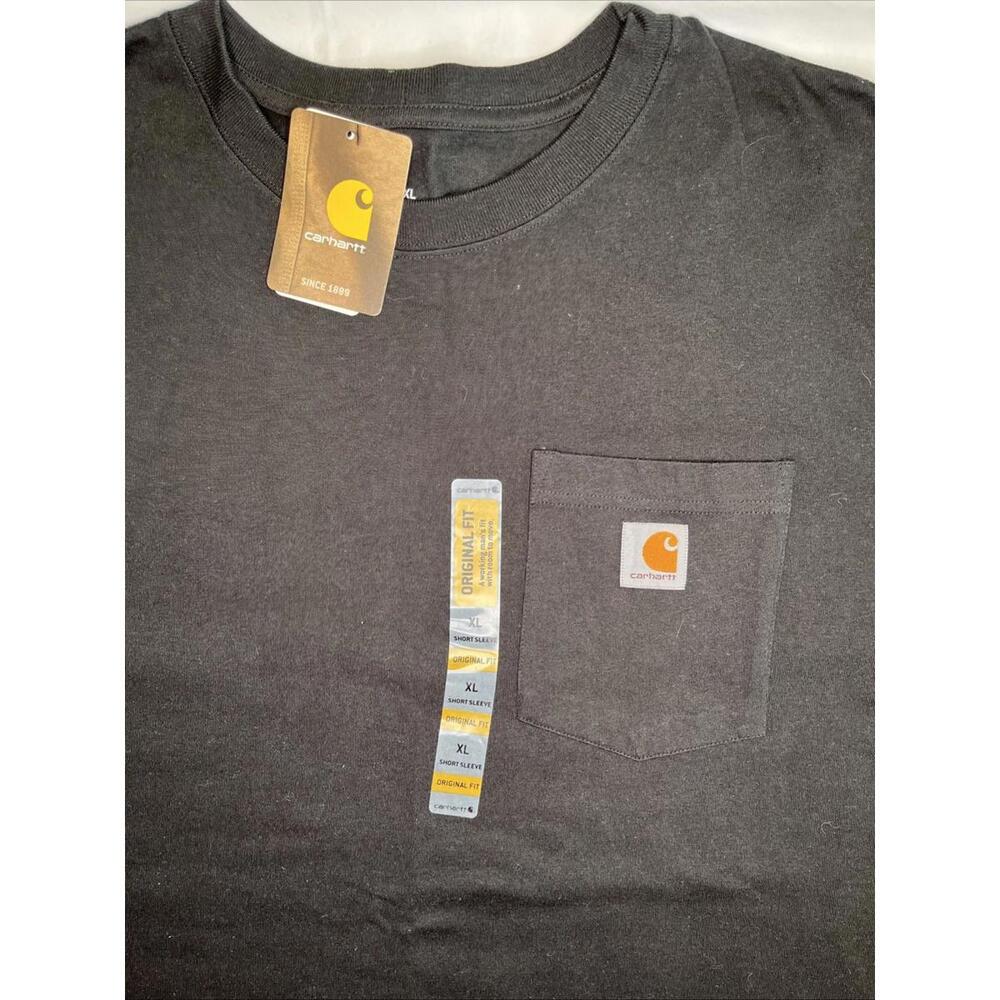 Carhartt T Shirt Mens XL Relaxed Short-Sleeve Loose Pocketed Black Tee NEW - Picture 2 of 8